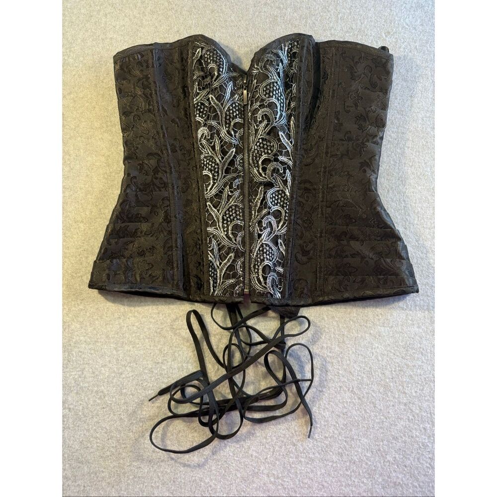 a vintage-style gothic overbust Victorian corset Alivila.Y Fashion XXL